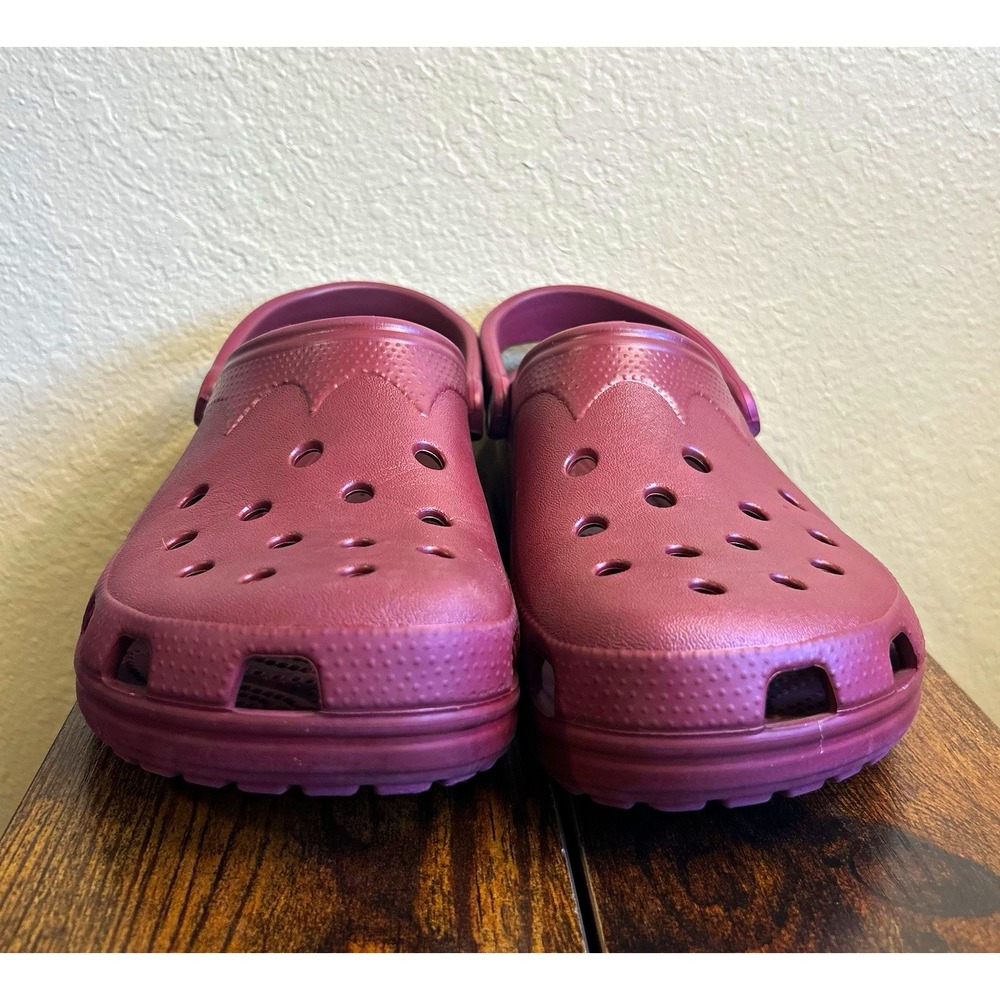 Crocs Classic Clogs Maroon Burgundy Unisex Size XL Men's 10/11 Women's 12/14 - Picture 9 of 10